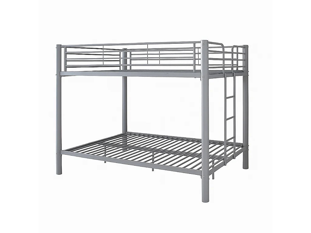 Lit double superposé 4 places 140x190 en acier TITAN, Gris