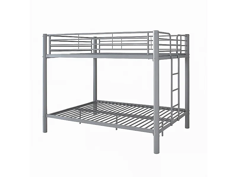 Lit double superposé 4 places 140x190 en acier TITAN, Gris