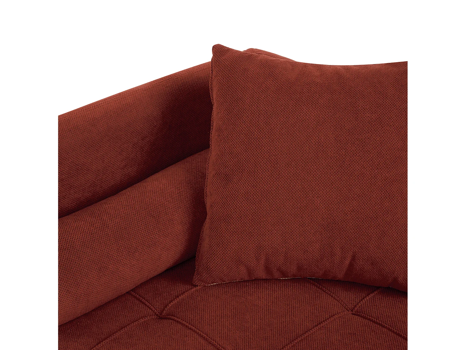 Chaise longue côté droite GONESSE Tissu Rouge