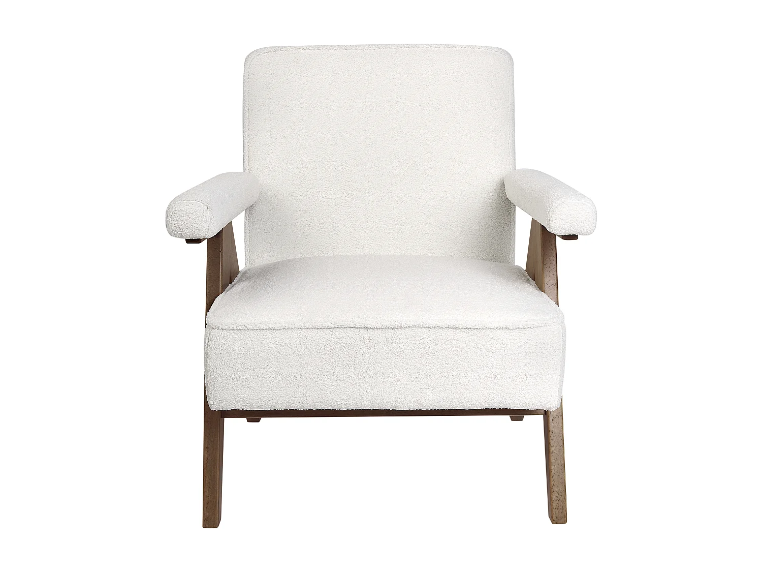 Fauteuil EVJE Bouclé Blanc cassé