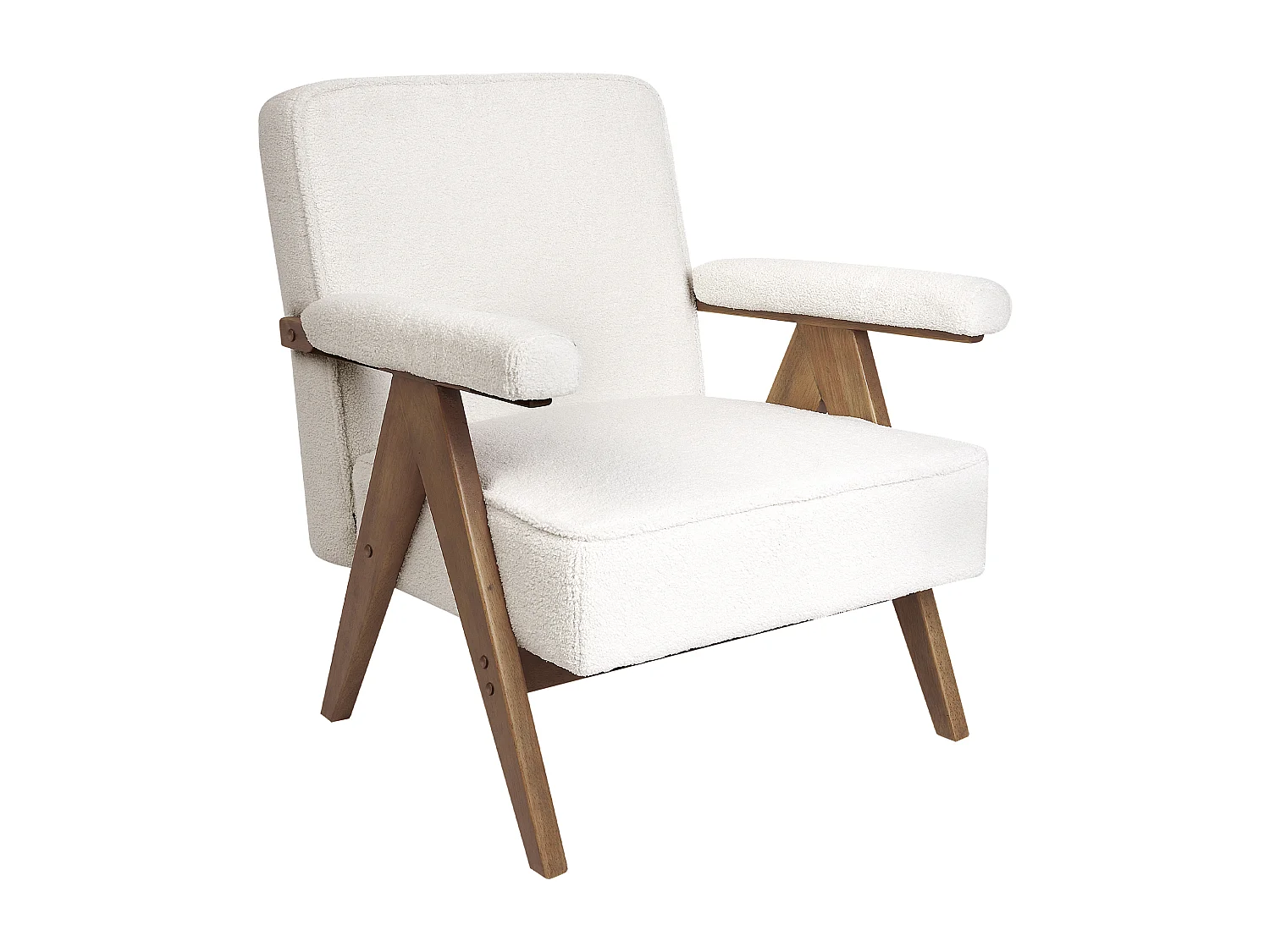 Poltrona EVJE Bouclé Branco creme