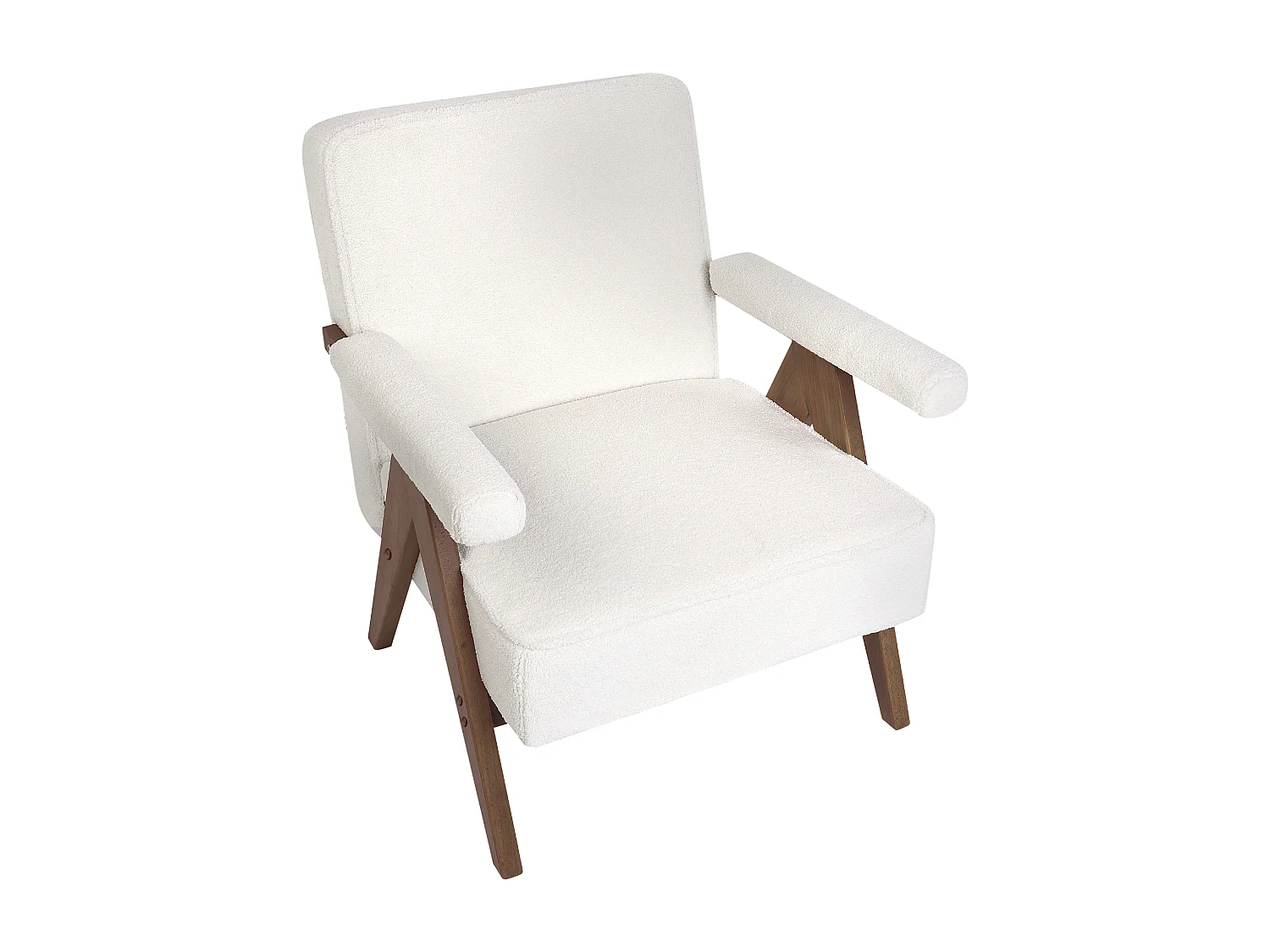 Poltrona EVJE Bouclé Branco creme