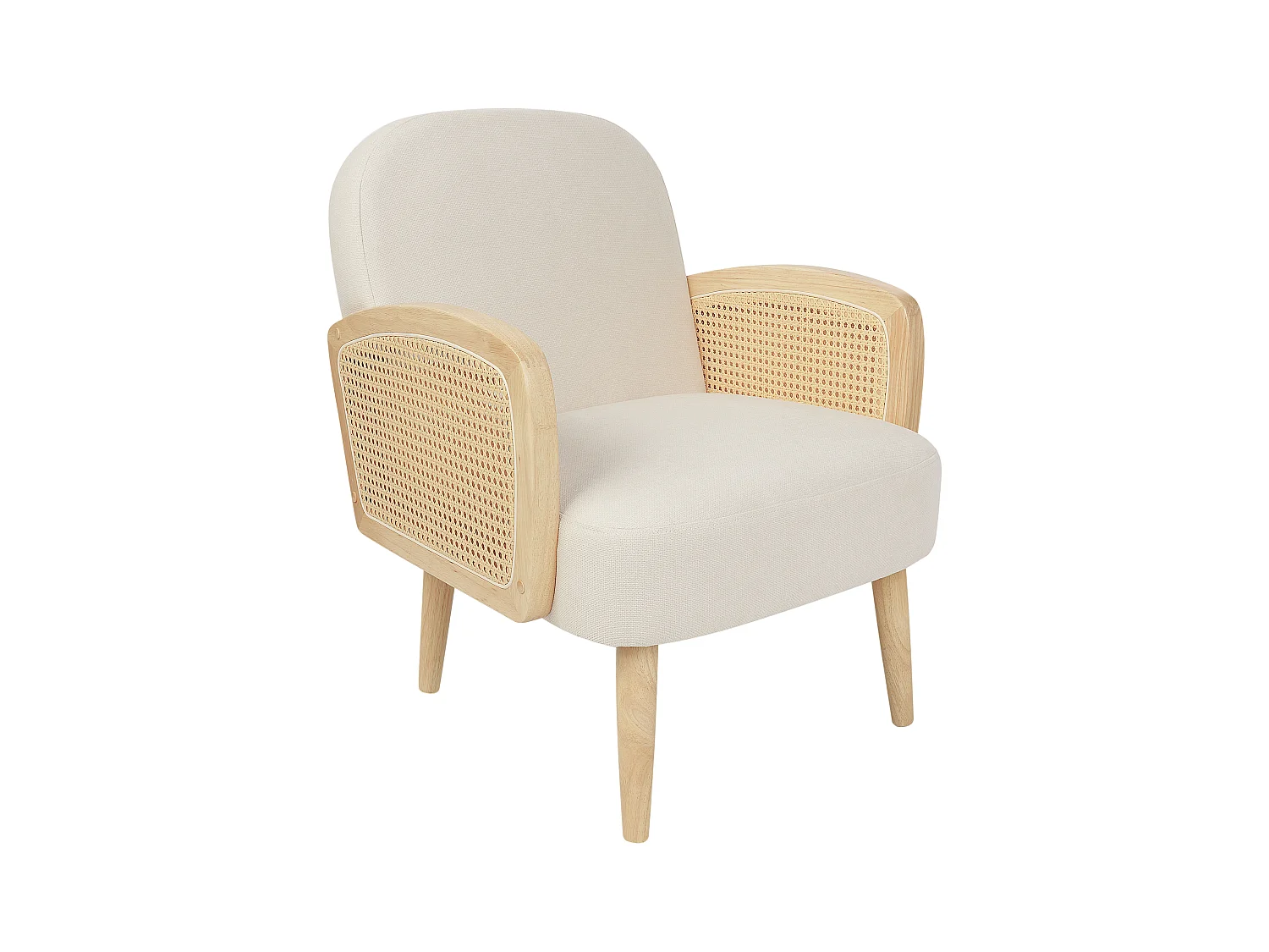 Fauteuil Tissu Bois clair DVENBERG