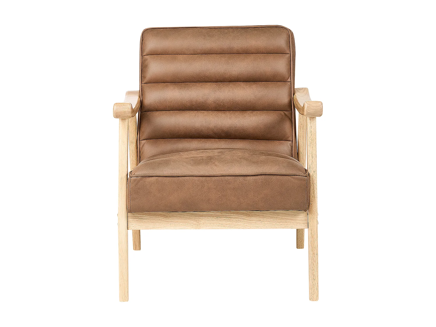 Fauteuil LEKNES Kunstleer Bruin