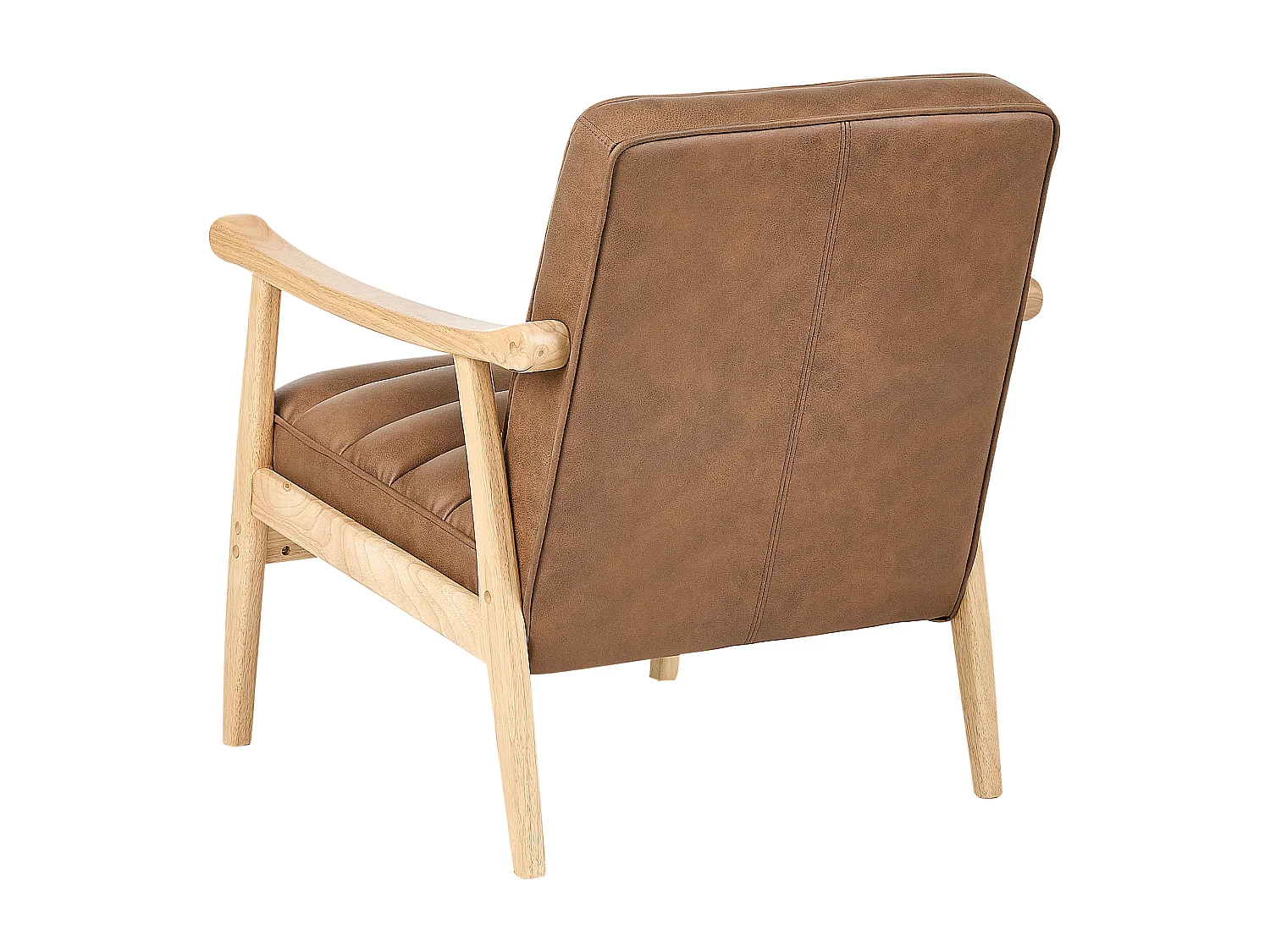 Fauteuil LEKNES Kunstleer Bruin