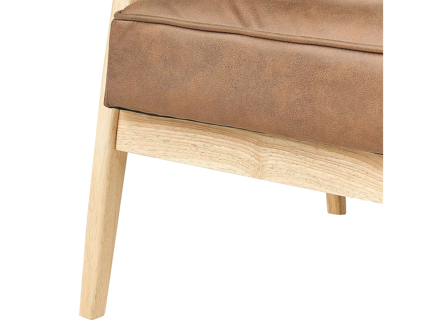 Fauteuil LEKNES Kunstleer Bruin