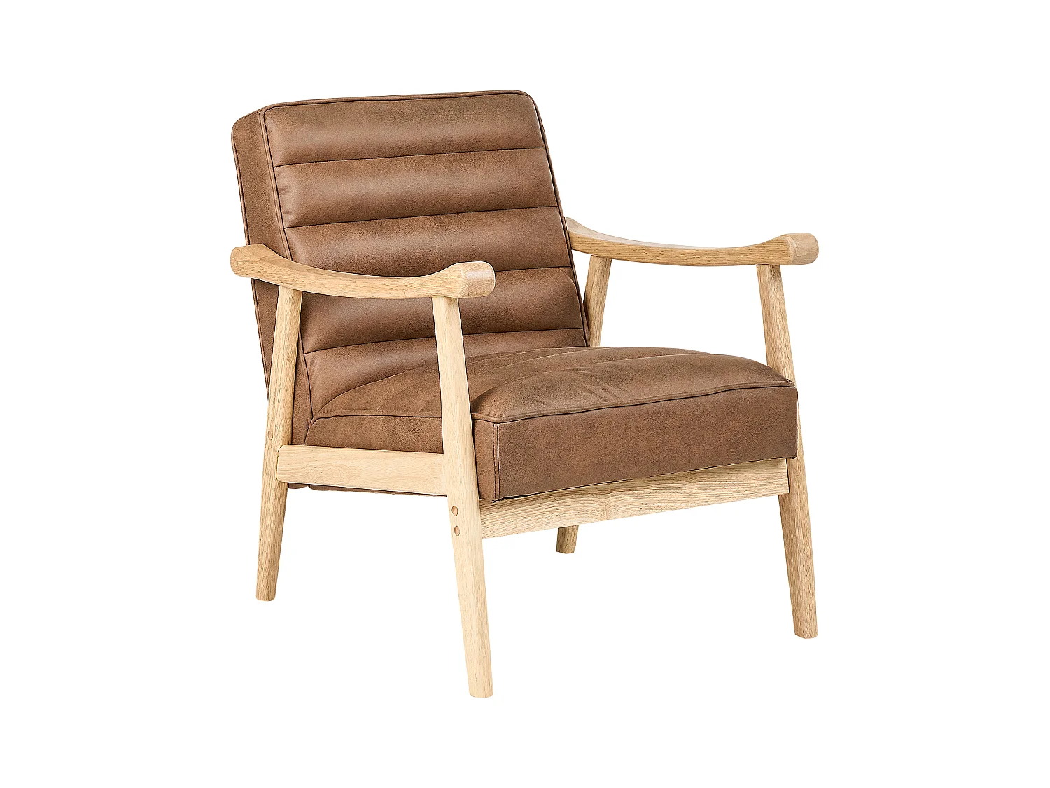 Fauteuil LEKNES Cuir PU Marron