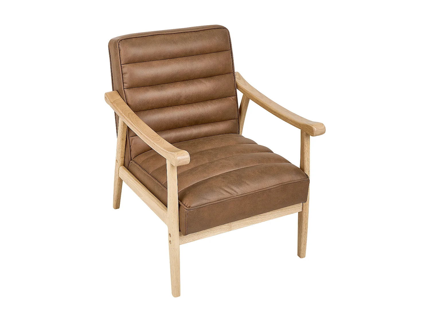 Sessel LEKNES Kunstleder Braun