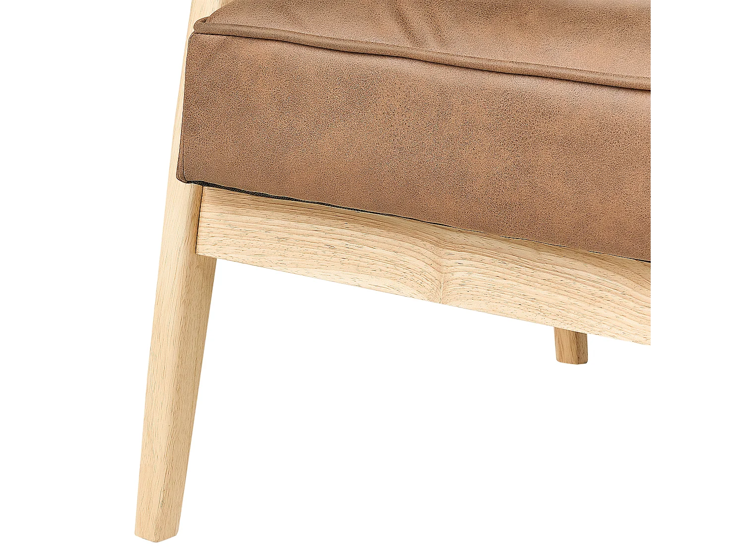 Fotel LEKNES Ekoskóra Brązowy