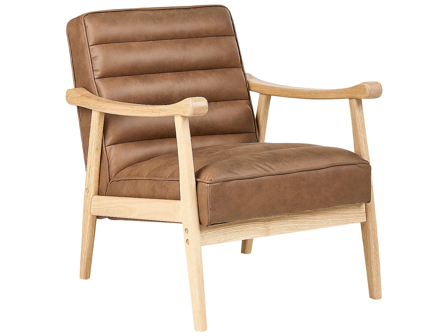 Fauteuil LEKNES Kunstleer Bruin