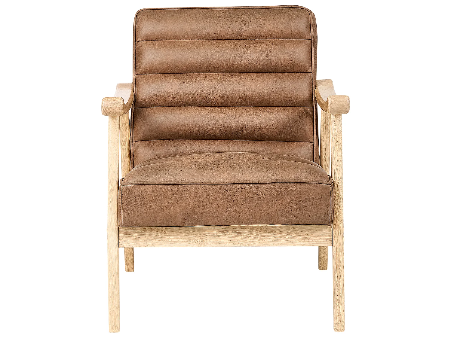 Fauteuil LEKNES Kunstleer Bruin