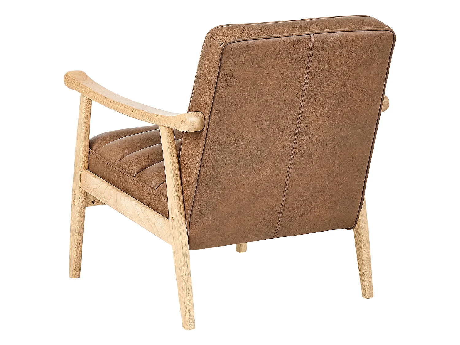 Fauteuil LEKNES Kunstleer Bruin