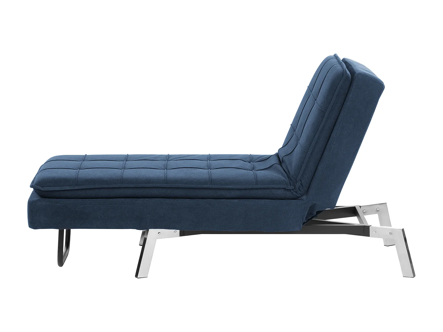 Chaise longue LOIRET Tela Azul marino