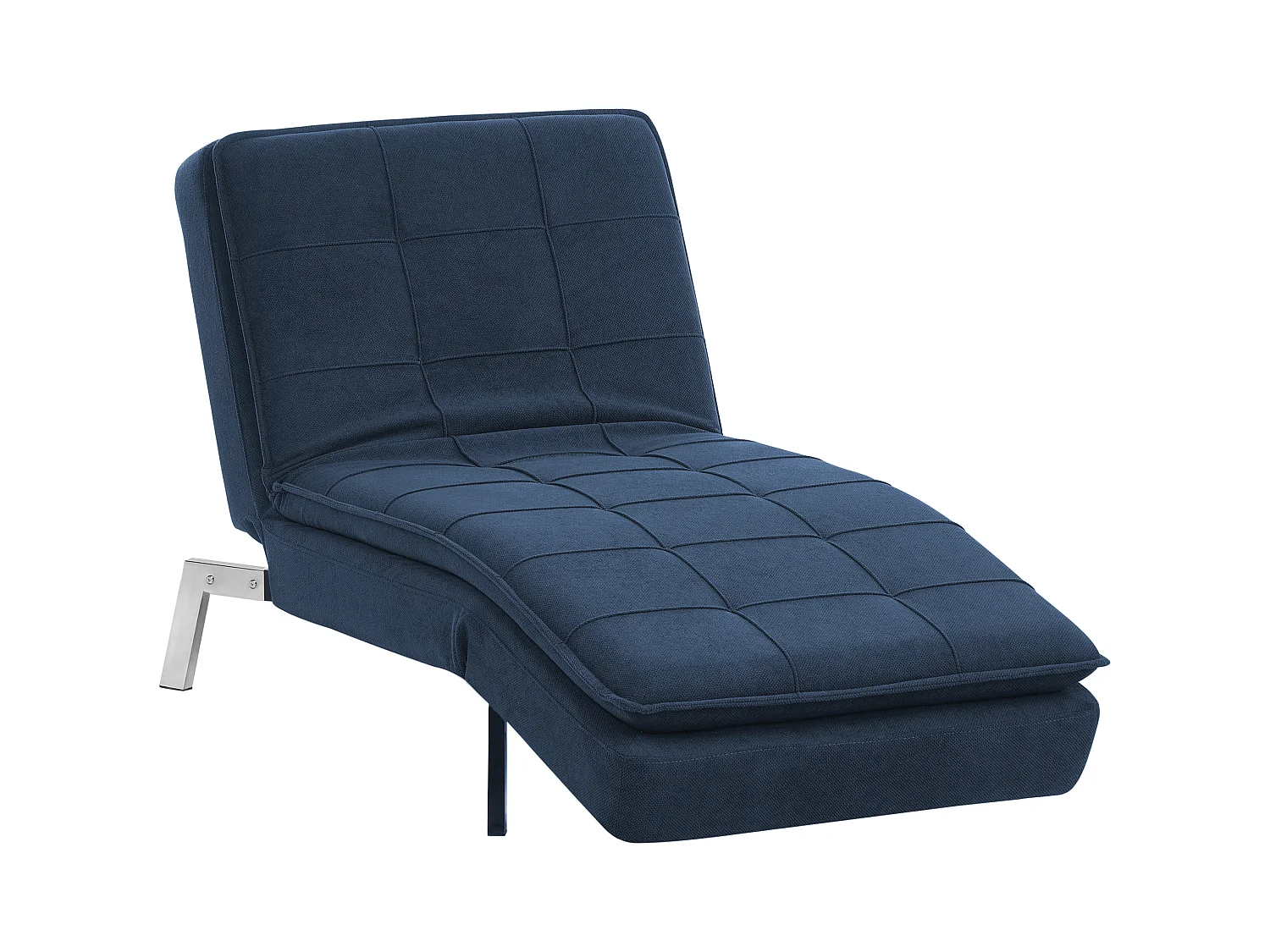 Chaiselongue LOIRET Stoff Marineblau