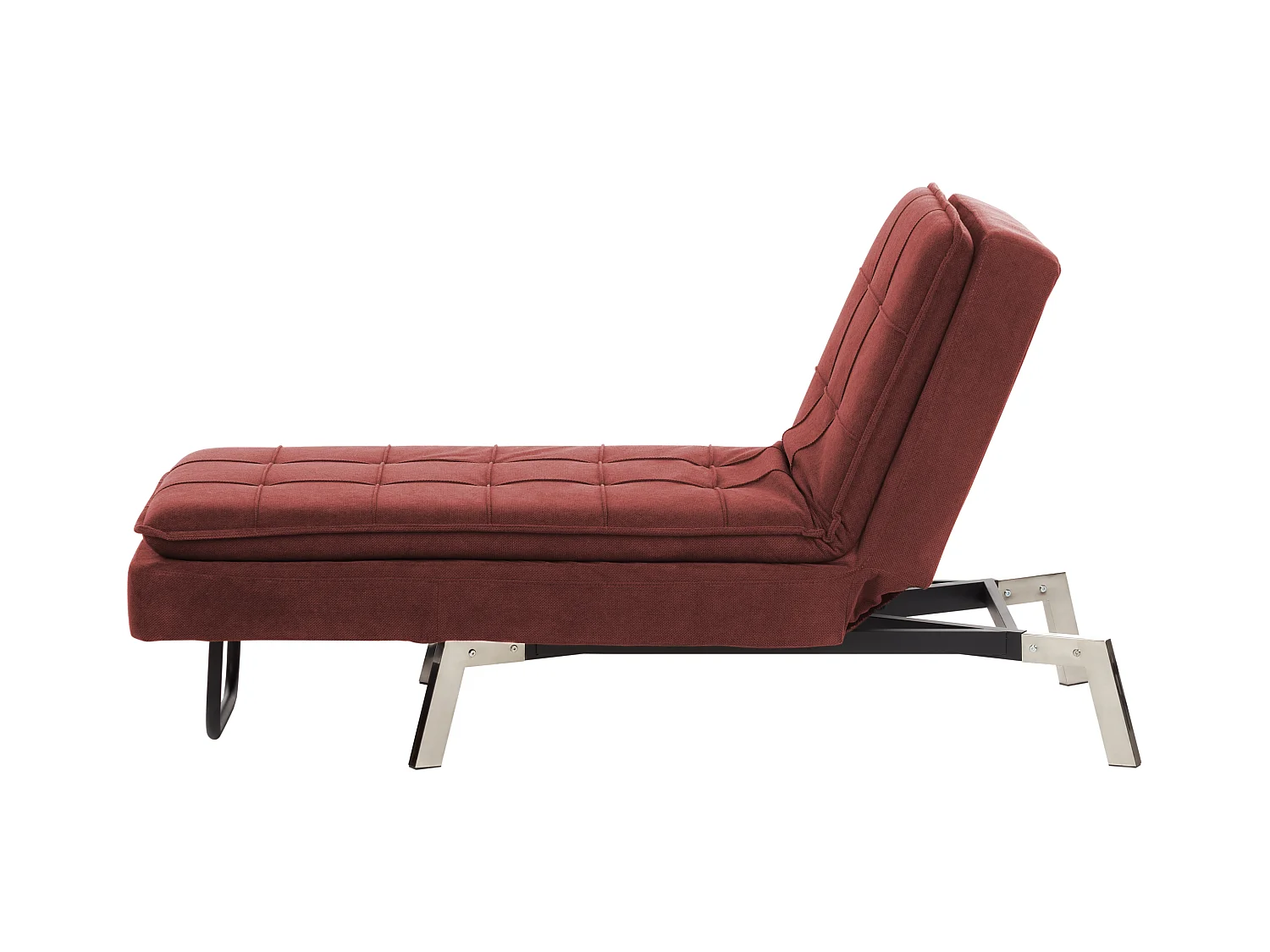 Chaise longue LOIRET Tissu Rouge