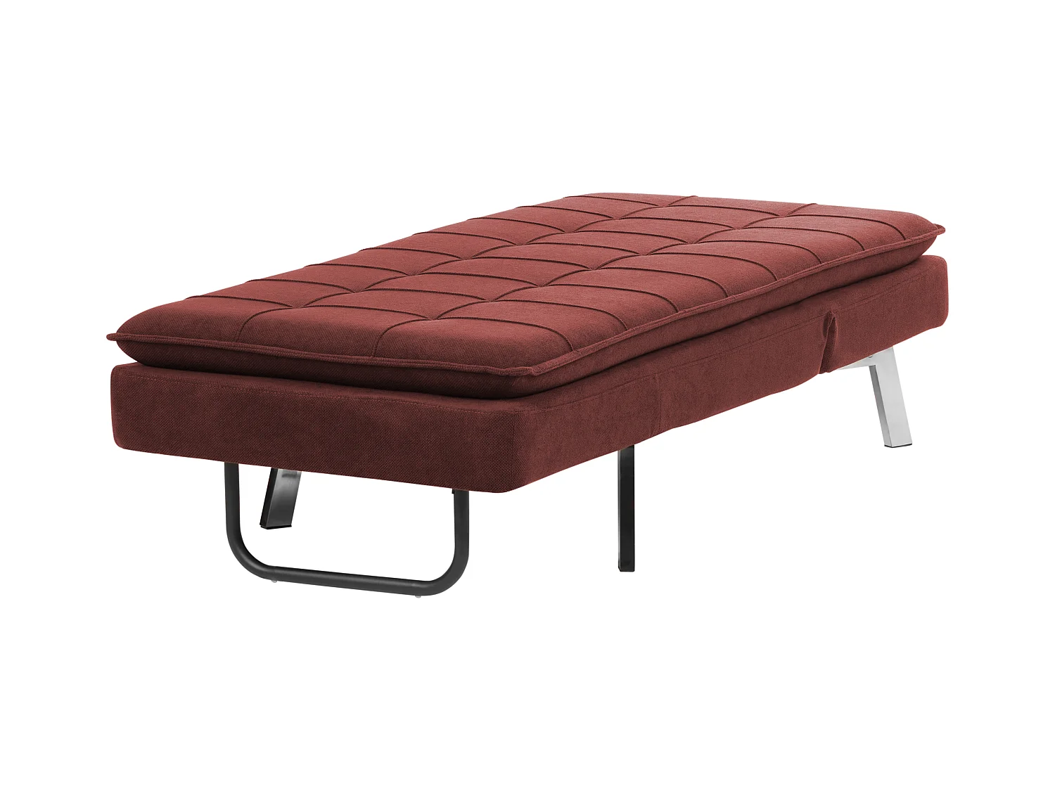 Chaise longue LOIRET Tissu Rouge