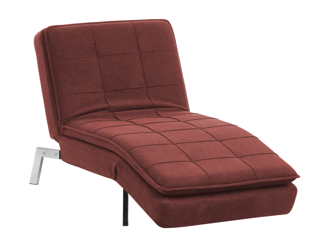 vente unique Chaise longue en tissu rouge LOIRET
