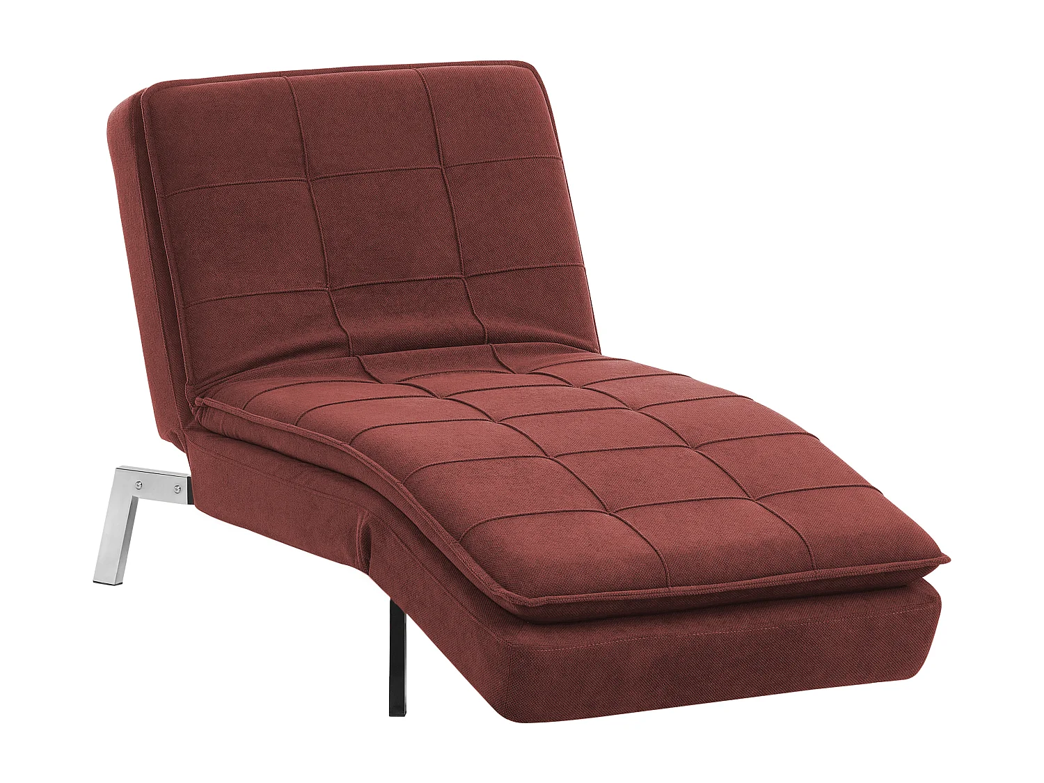 Chaise longue LOIRET Tela Rojo