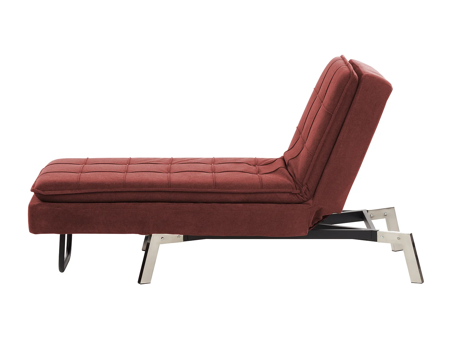 Chaise longue LOIRET Tela Rojo