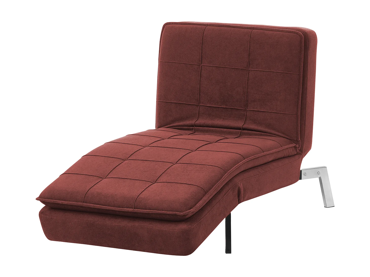 Chaise longue LOIRET Tela Rojo
