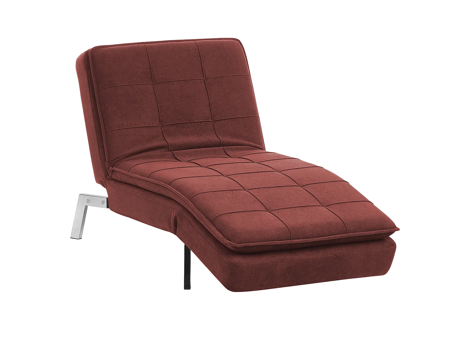 Chaise longue LOIRET Tissu Rouge