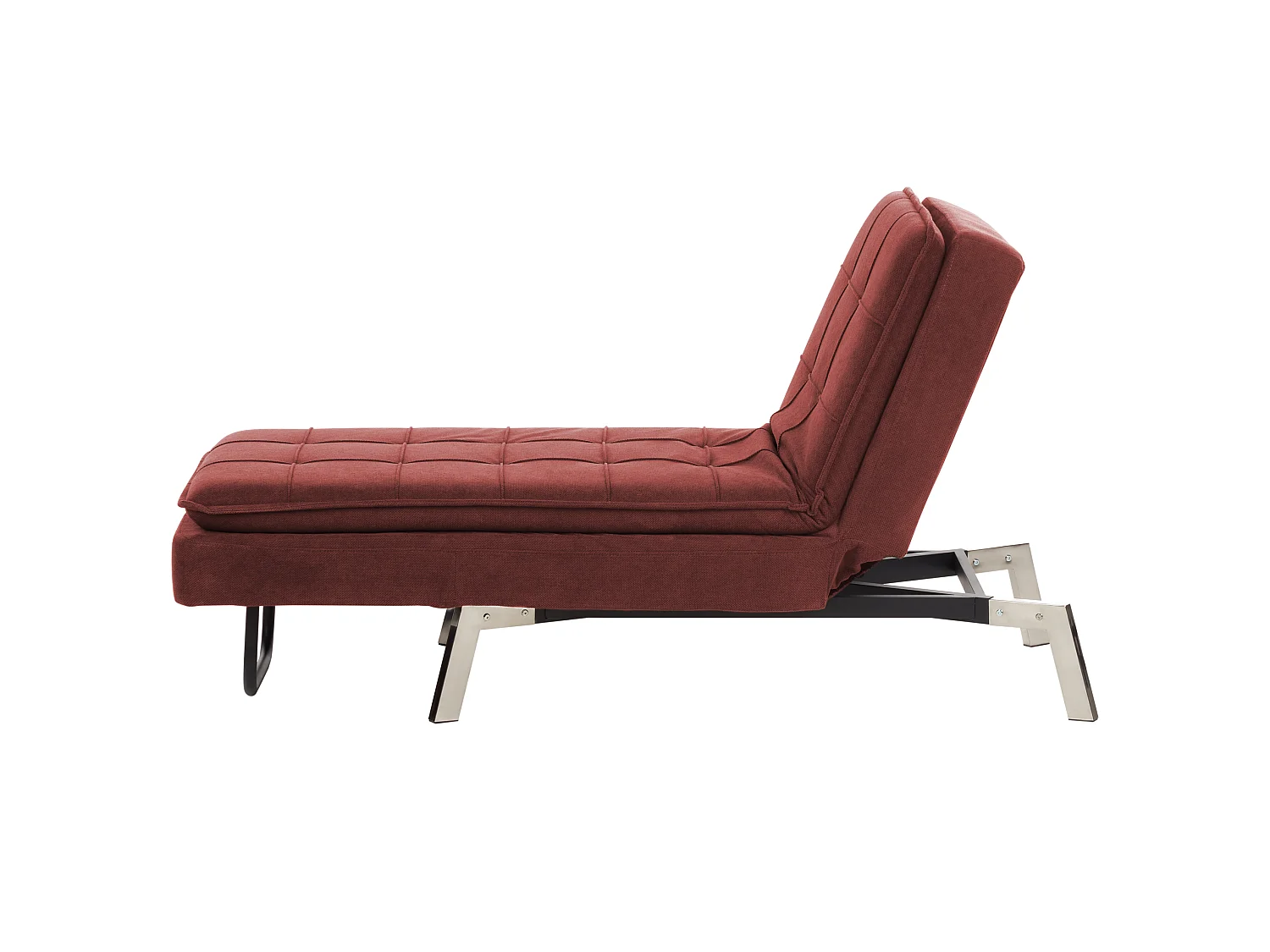Chaise longue LOIRET Tissu Rouge