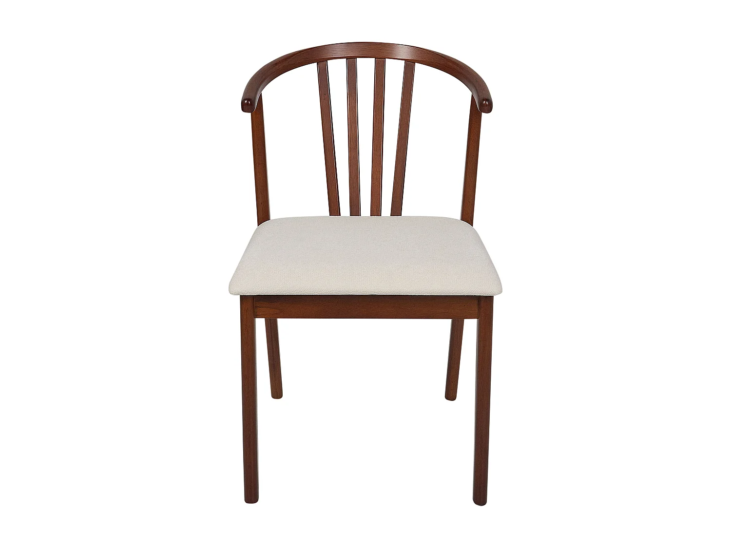 Lot de 2 chaises de salle à manger CRAIG Bois Marron foncé/beige