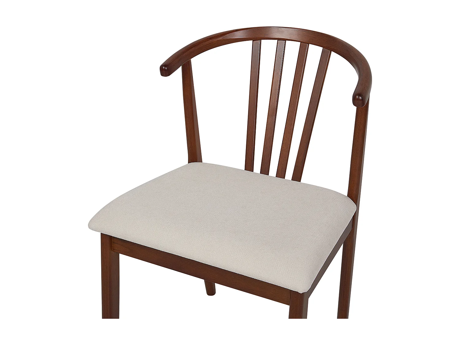 Lot de 2 chaises de salle à manger CRAIG Bois Marron foncé/beige