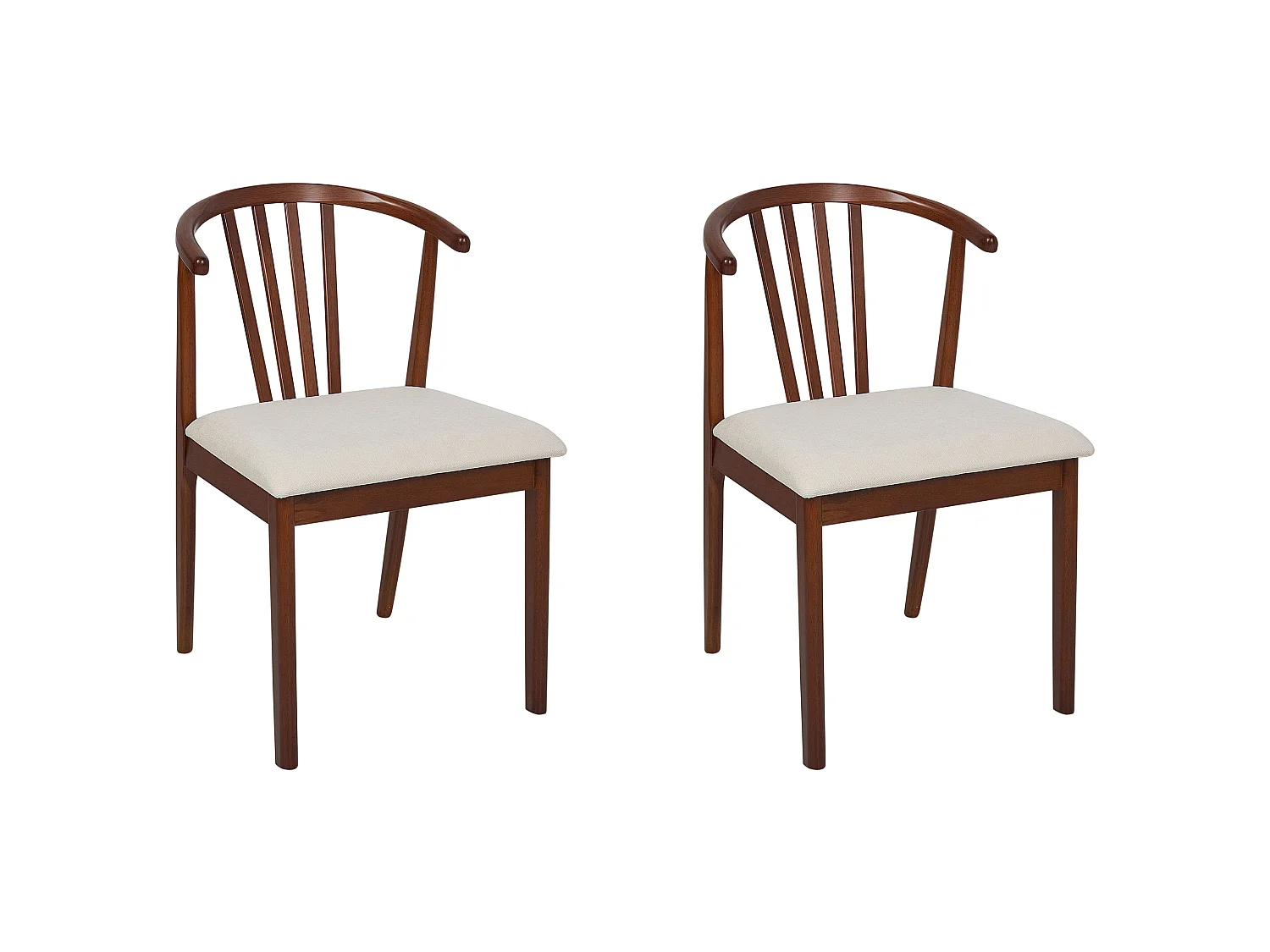 Set van 2 eetkamerstoelen CRAIG Hout Donkere houtkleur