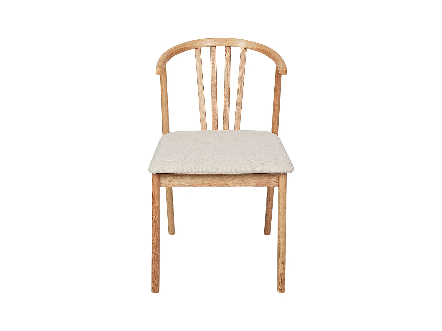 Lot de 2 chaises de salle à manger CRAIG Bois Marron clair/beige