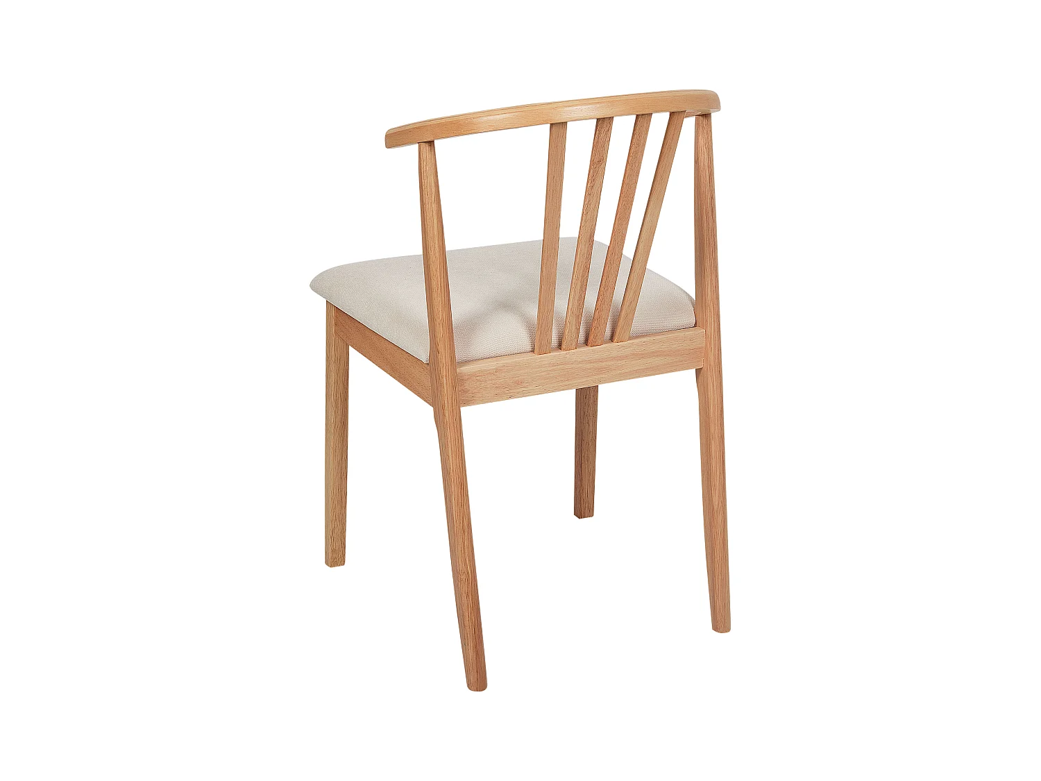 Lot de 2 chaises de salle à manger CRAIG Bois Marron clair/beige