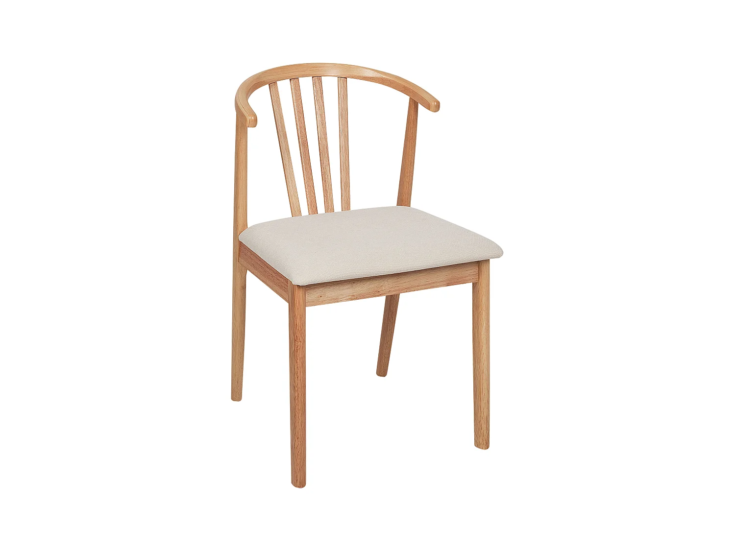 Lot de 2 chaises de salle à manger CRAIG Bois Marron clair/beige