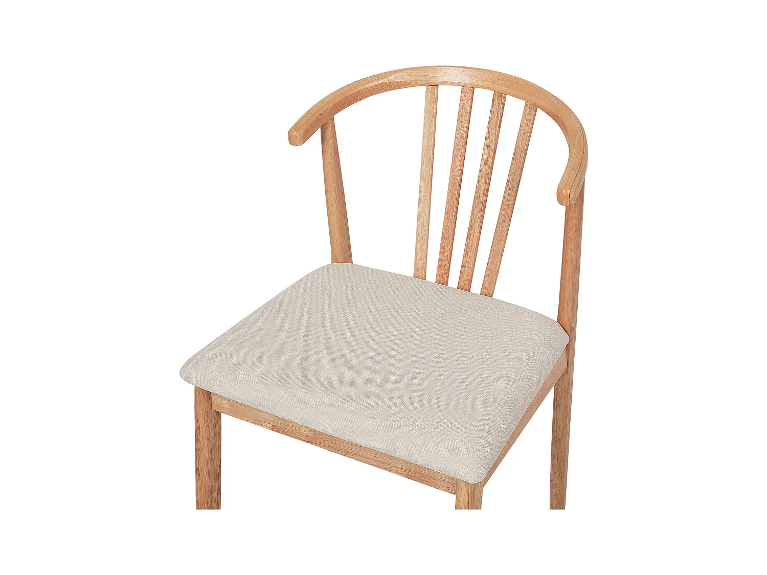 Lot de 2 chaises de salle à manger CRAIG Bois Marron clair/beige