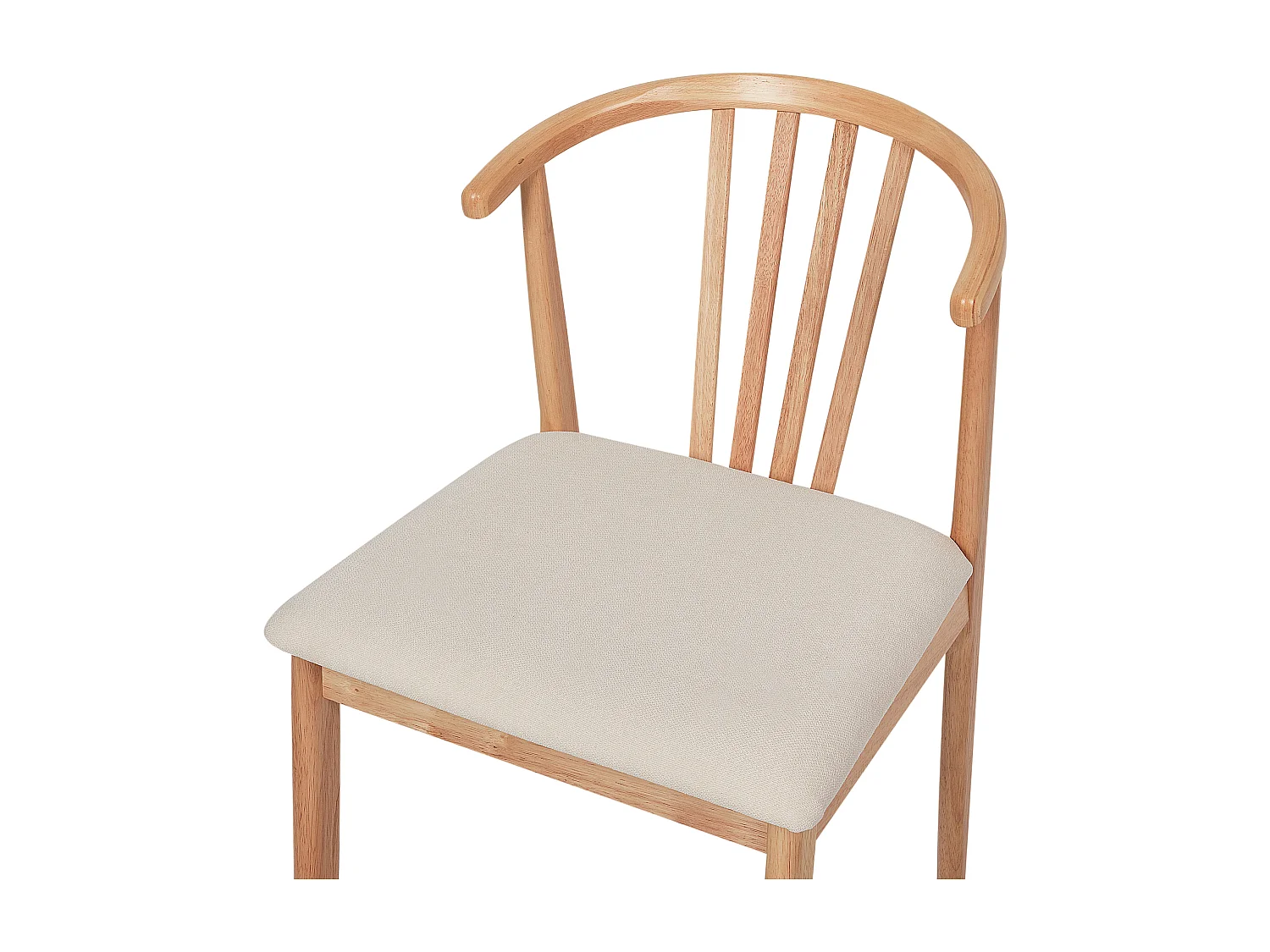 Lot de 2 chaises de salle à manger CRAIG Bois Marron clair/beige