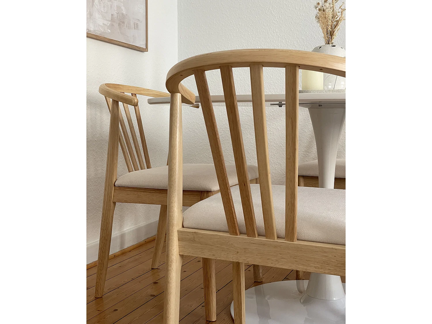 Set van 2 eetkamerstoelen CRAIG Hout Lichte houtkleur