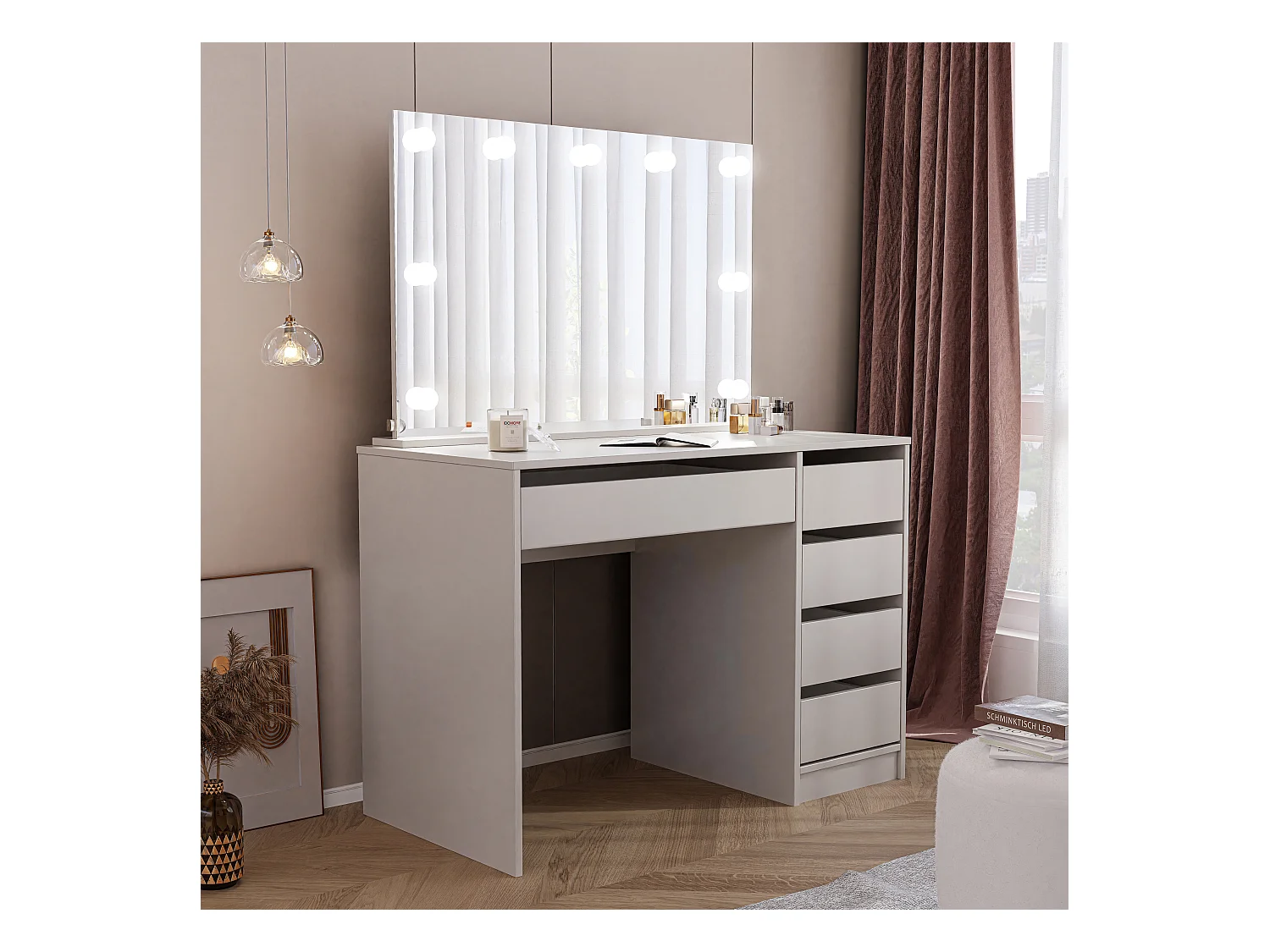 Coiffeuse Bella Table De Maquillage Moderne Cachemire