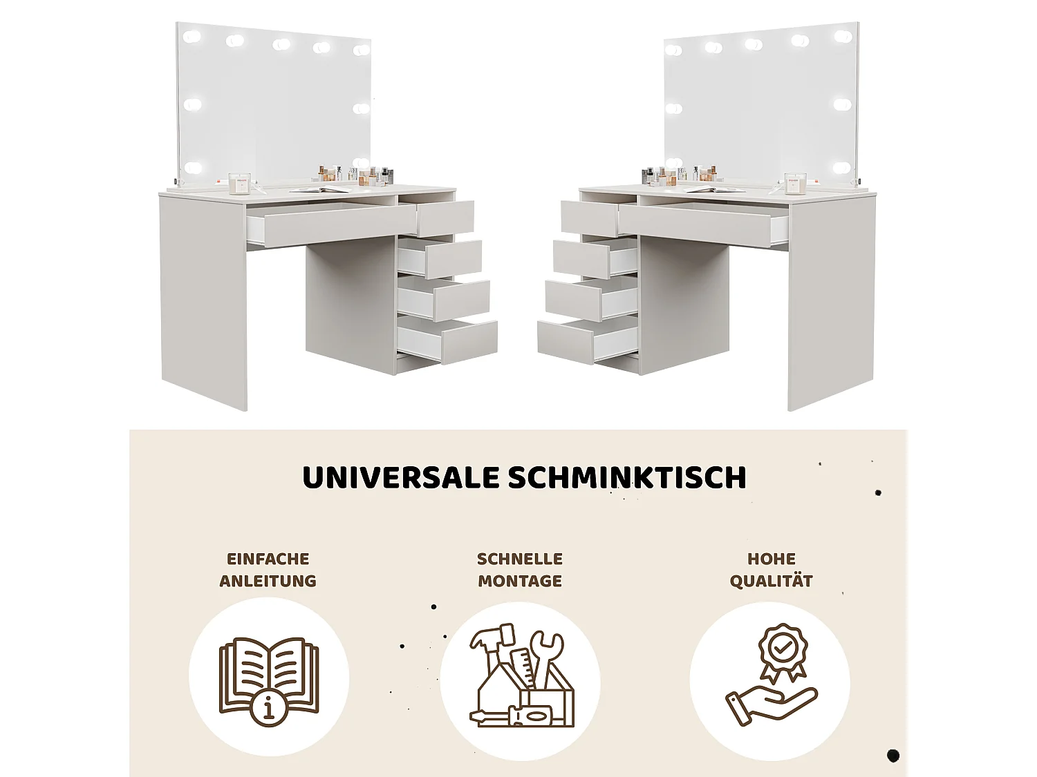 Friseur Bella Make-up-Tisch Modernes Kaschmir