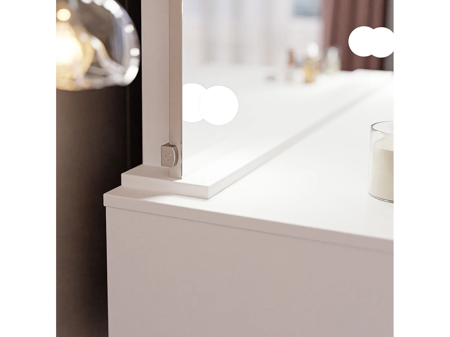 Coiffeuse Bella Table De Maquillage Moderne Blanc mat