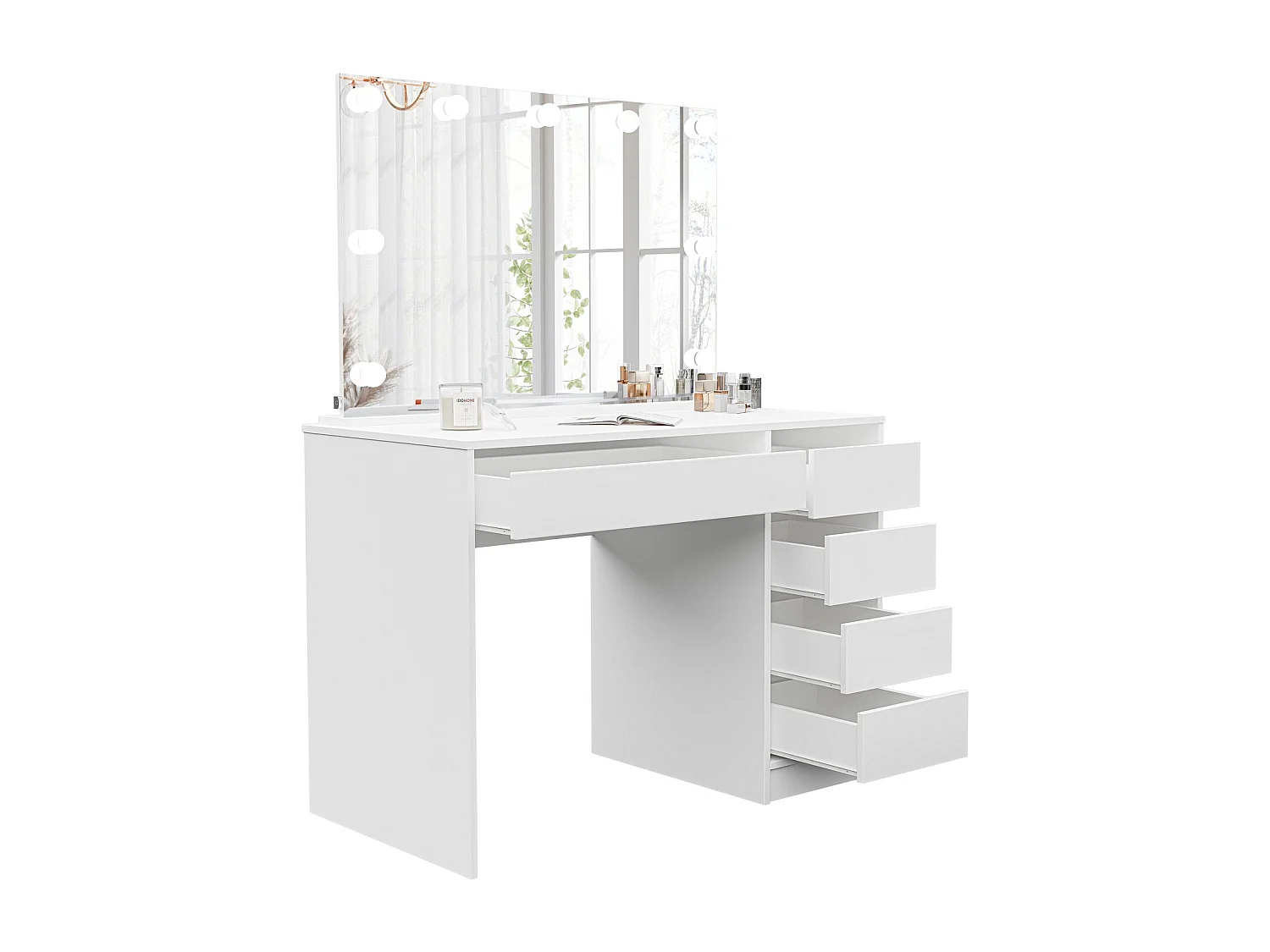 Friseur Bella Make-up-Tisch Modernes Mattweiß