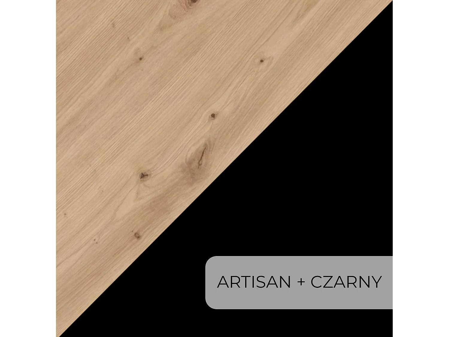 Armoire dressing avec miroir Chêne Artisanal/Noir