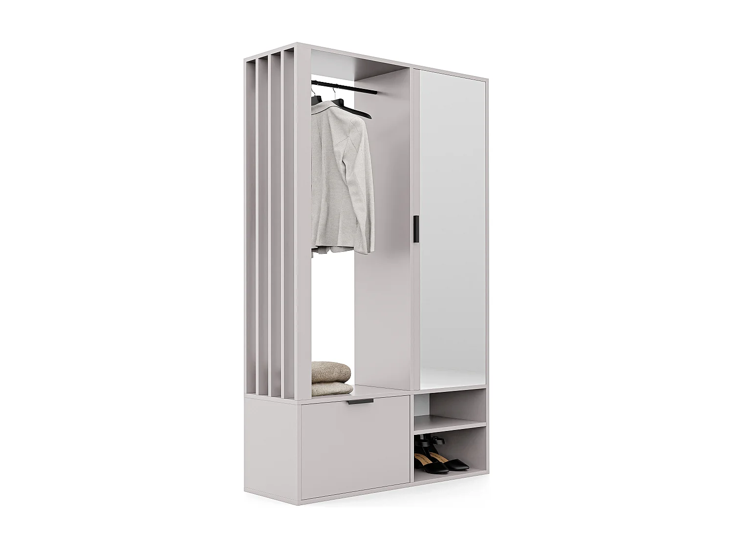 Kleiderschrank mit Spiegel Kaschmir