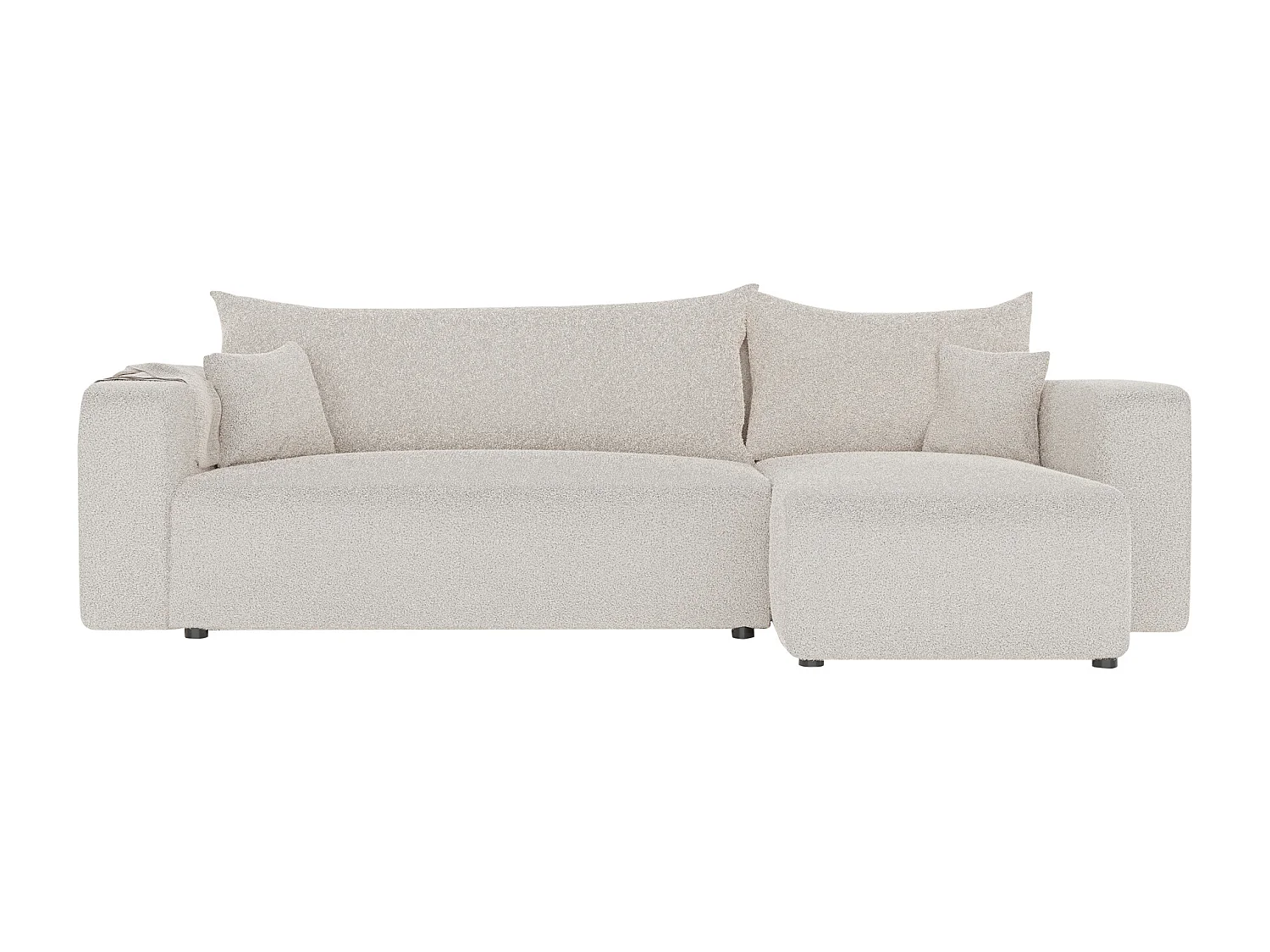 Hoekslaapbank Piano om te bouwen in Beige stof