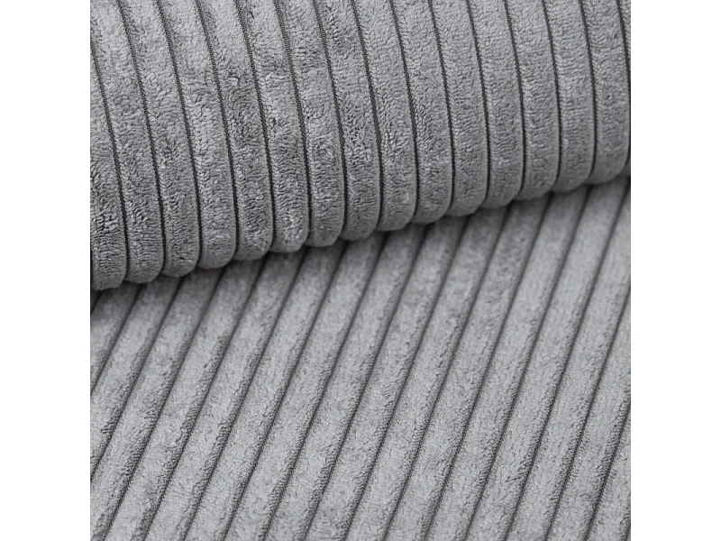 Canapé-lit d'angle Jobo avec fonction couchage en tissu Gris