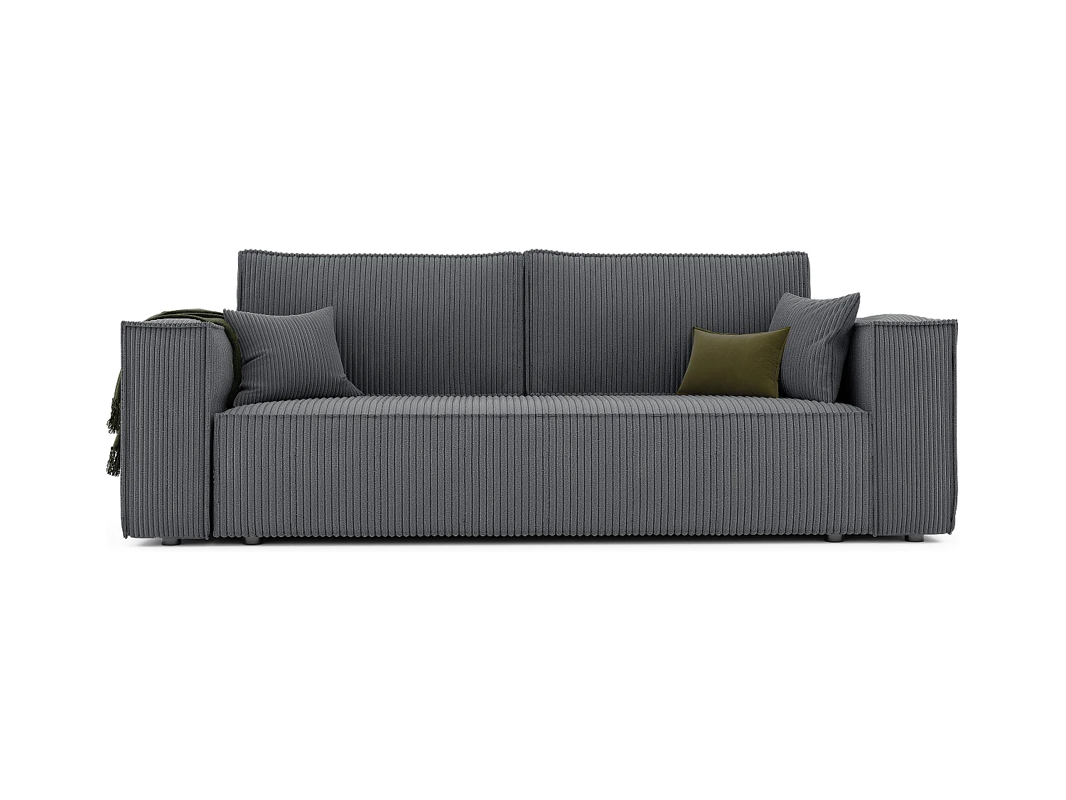 Bali omkeerbare slaapbank in grijze stof