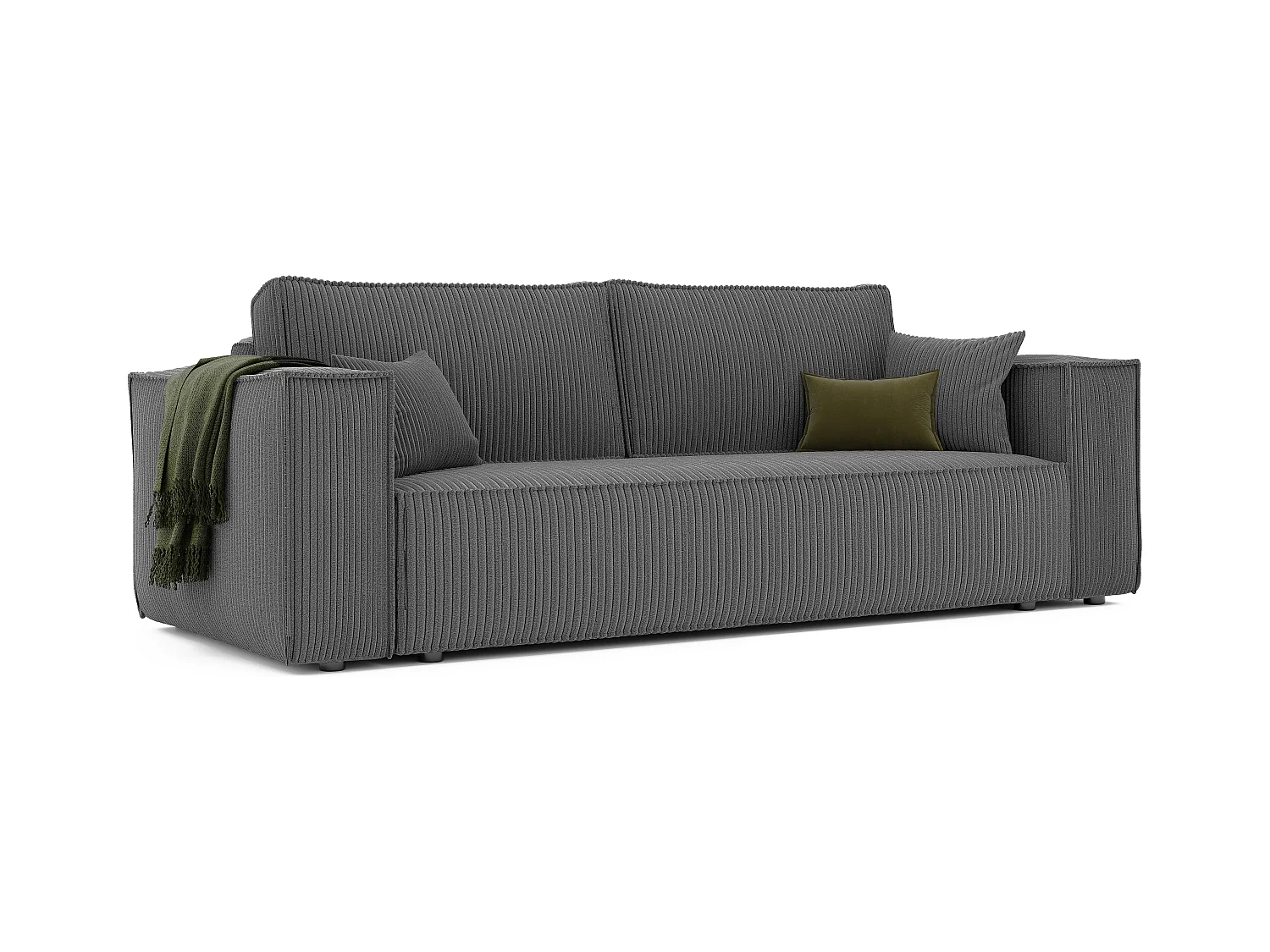 Bali omkeerbare slaapbank in grijze stof