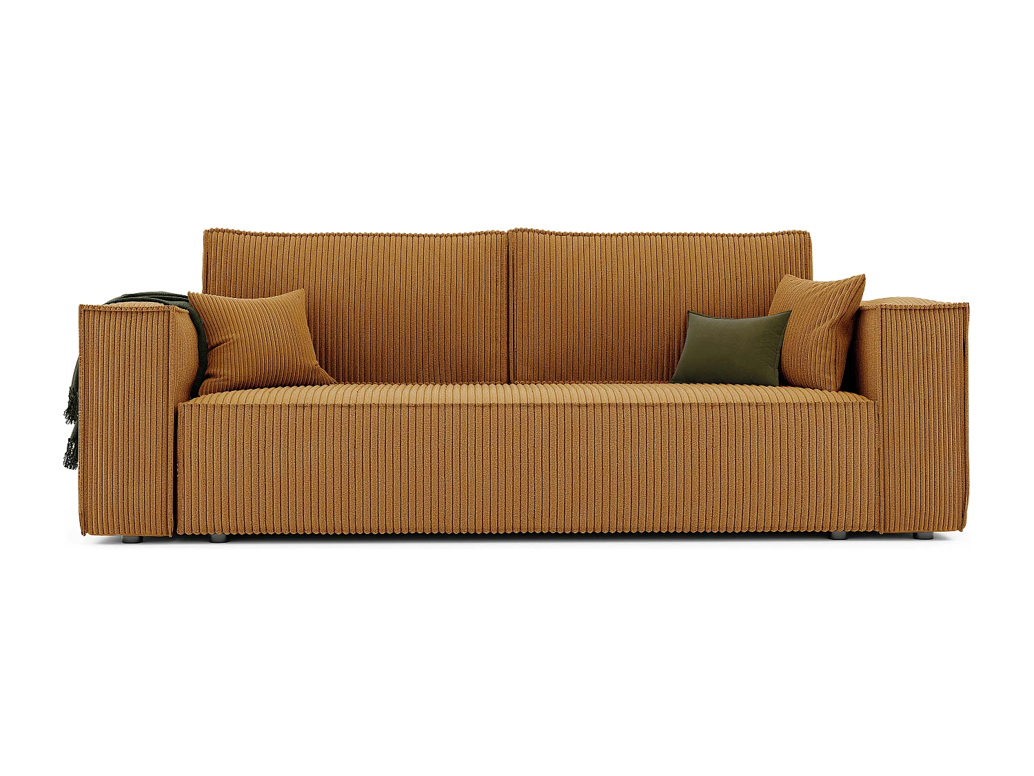 Canapé Bali réversible convertible en tissu Jaune moutarde