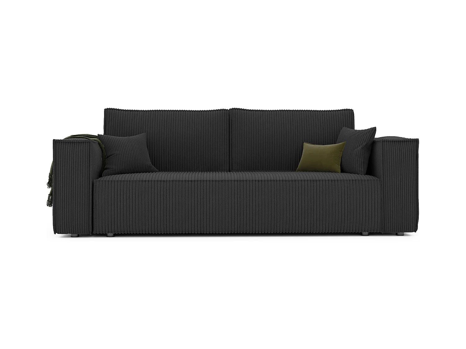 Canapé Bali réversible convertible en tissu Noir