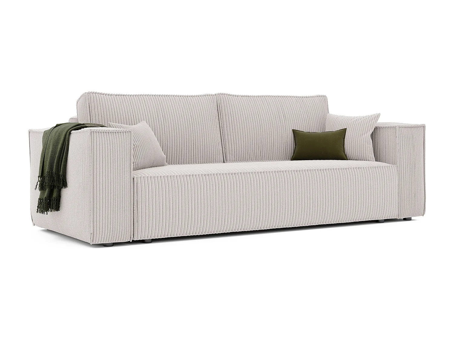 Canapé Bali réversible convertible en tissu Beige