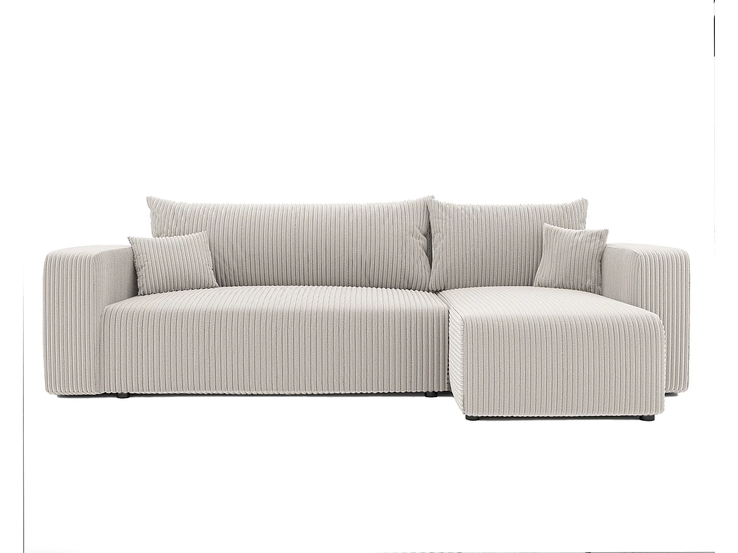 Hoekslaapbank Piano om te bouwen in Beige stof