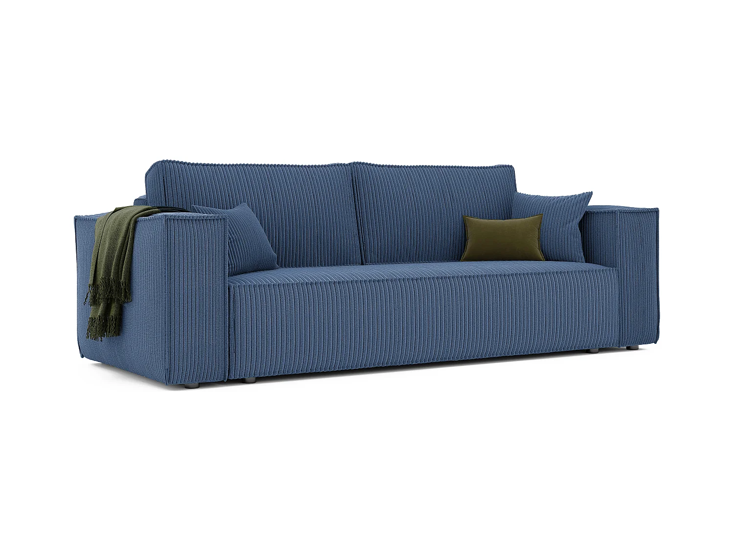 Bali omkeerbare slaapbank in blauwe stof